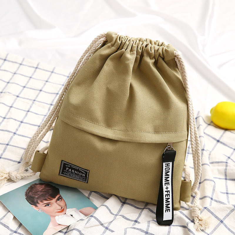 Mochila de lona de cordón al por mayor